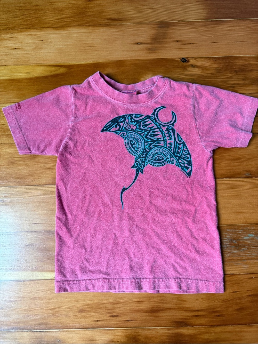 Vintage Crazy Shirts Manta Ray Kids XS T-Shirt Raspberry Dyed